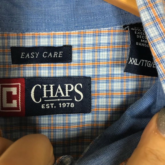 Chaps Plaid Button Down Short Sleeve Shirt XXL - Picture 4 of 6